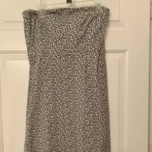 New York & Company Strapless Black & White Dress